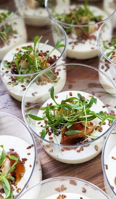 verrine-gourmande-cremeuse-et-legumes-caramelises-Samcook-traiteur-IDF